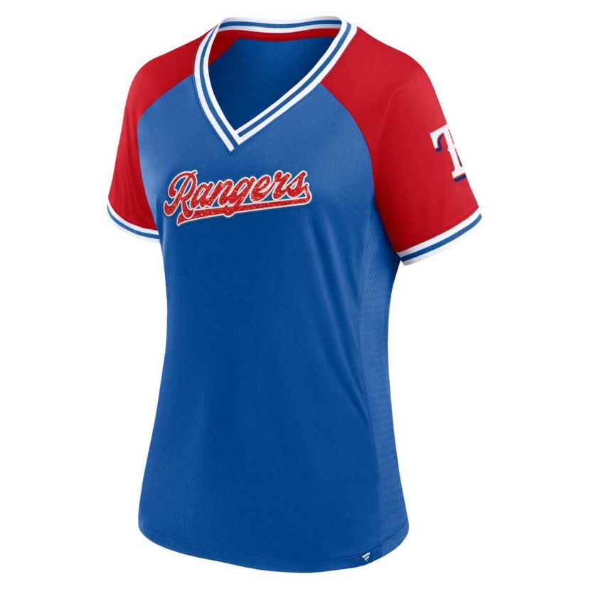 MLB Texas Rangers Plus Size Crossover V-Neck T-Shirt