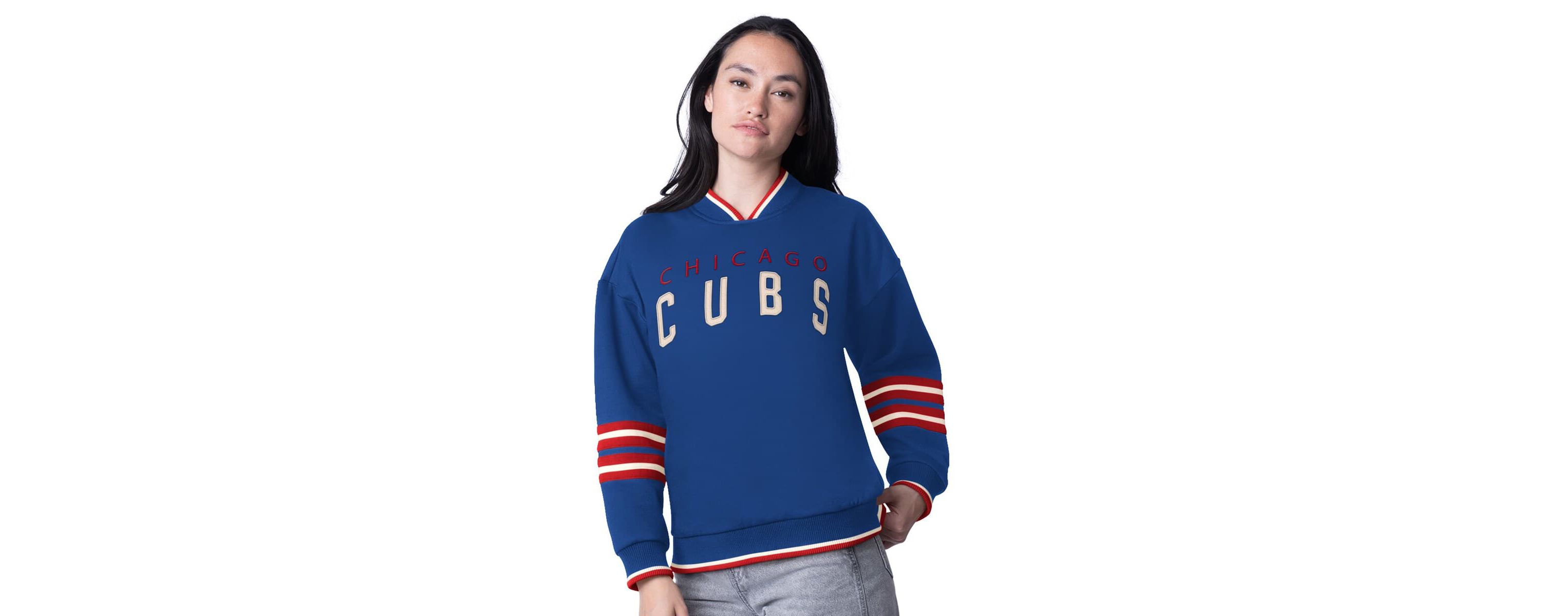 MLB Chicago Cubs Wild Card Oversized Pullover Sweatshirt