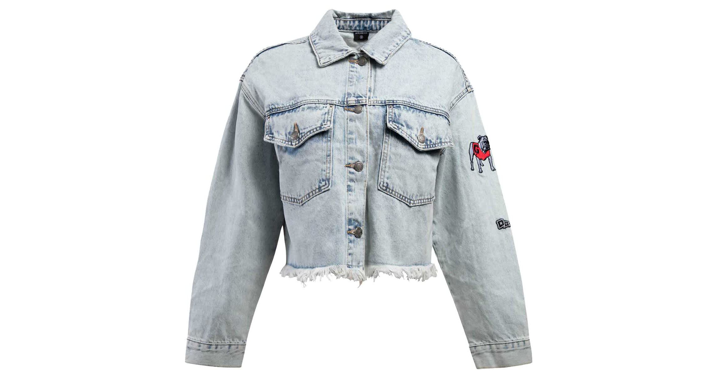 NCAA Georgia Bulldogs Lightwash Full-Button Jean Jacket