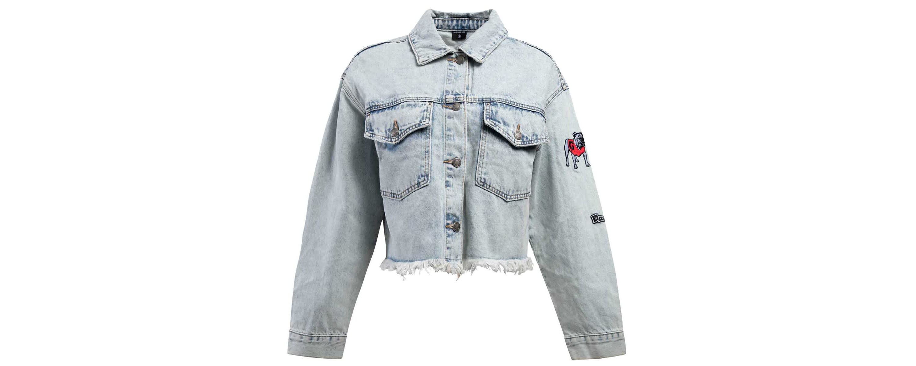 NCAA Georgia Bulldogs Lightwash Full-Button Jean Jacket