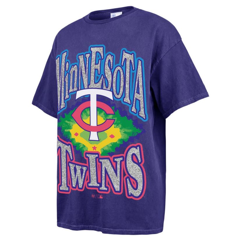 MLB Minnesota Twins Flashing Lights Boyfriend T-Shirt