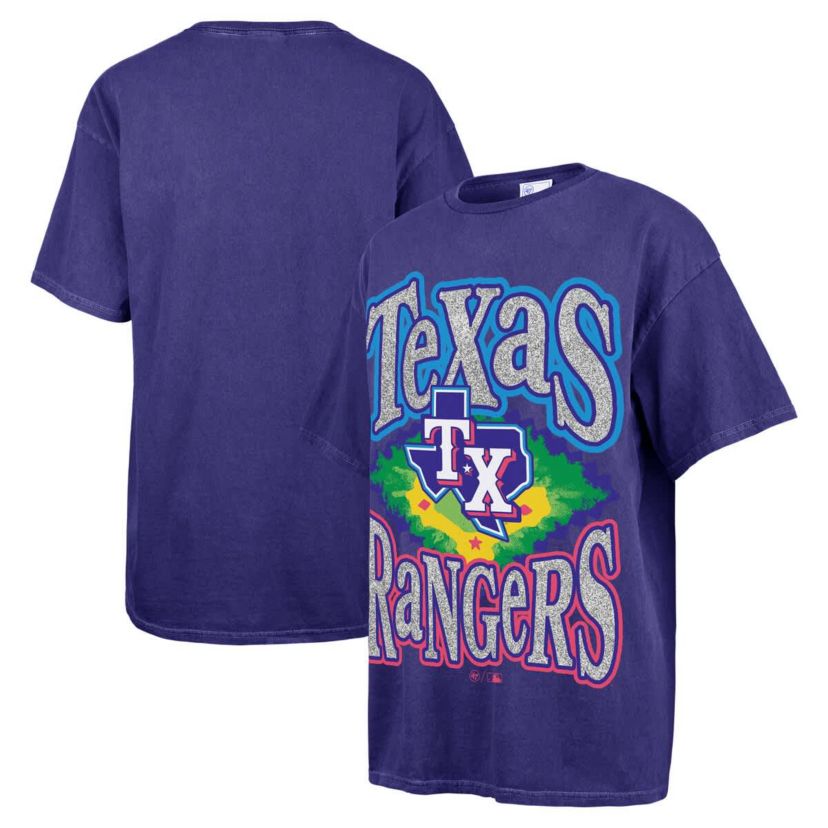 MLB Texas Rangers Flashing Lights Boyfriend T-Shirt