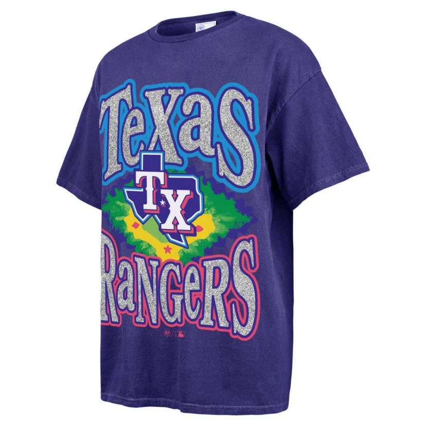 MLB Texas Rangers Flashing Lights Boyfriend T-Shirt