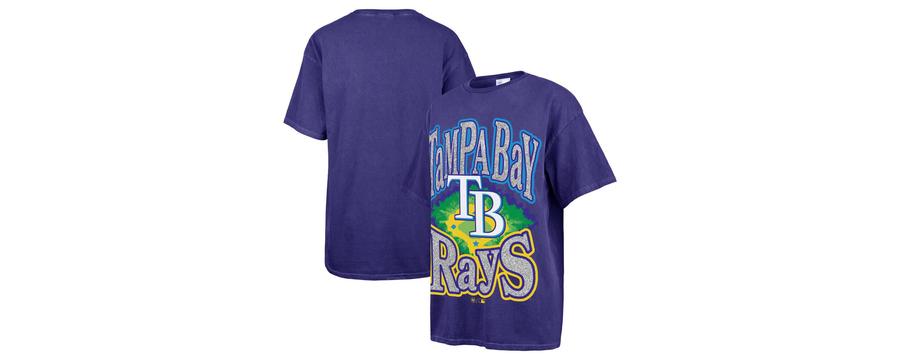 MLB Tampa Bay Rays Flashing Lights Boyfriend T-Shirt