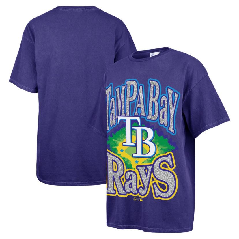 MLB Tampa Bay Rays Flashing Lights Boyfriend T-Shirt