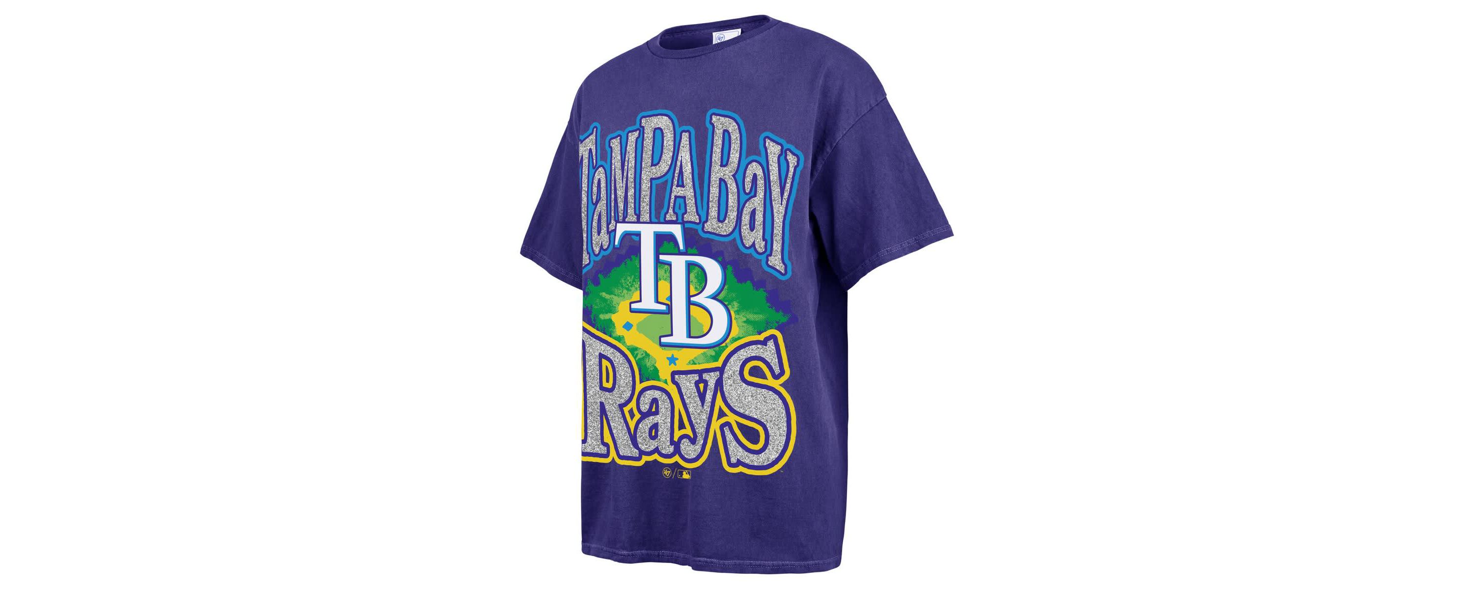 MLB Tampa Bay Rays Flashing Lights Boyfriend T-Shirt