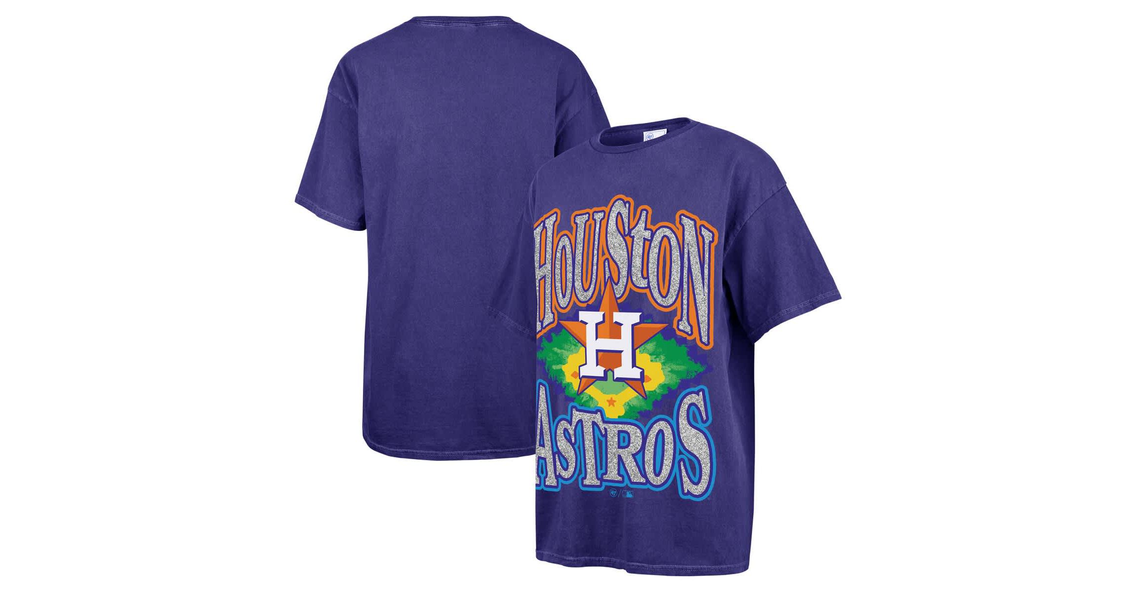 MLB Houston Astros Flashing Lights Boyfriend T-Shirt