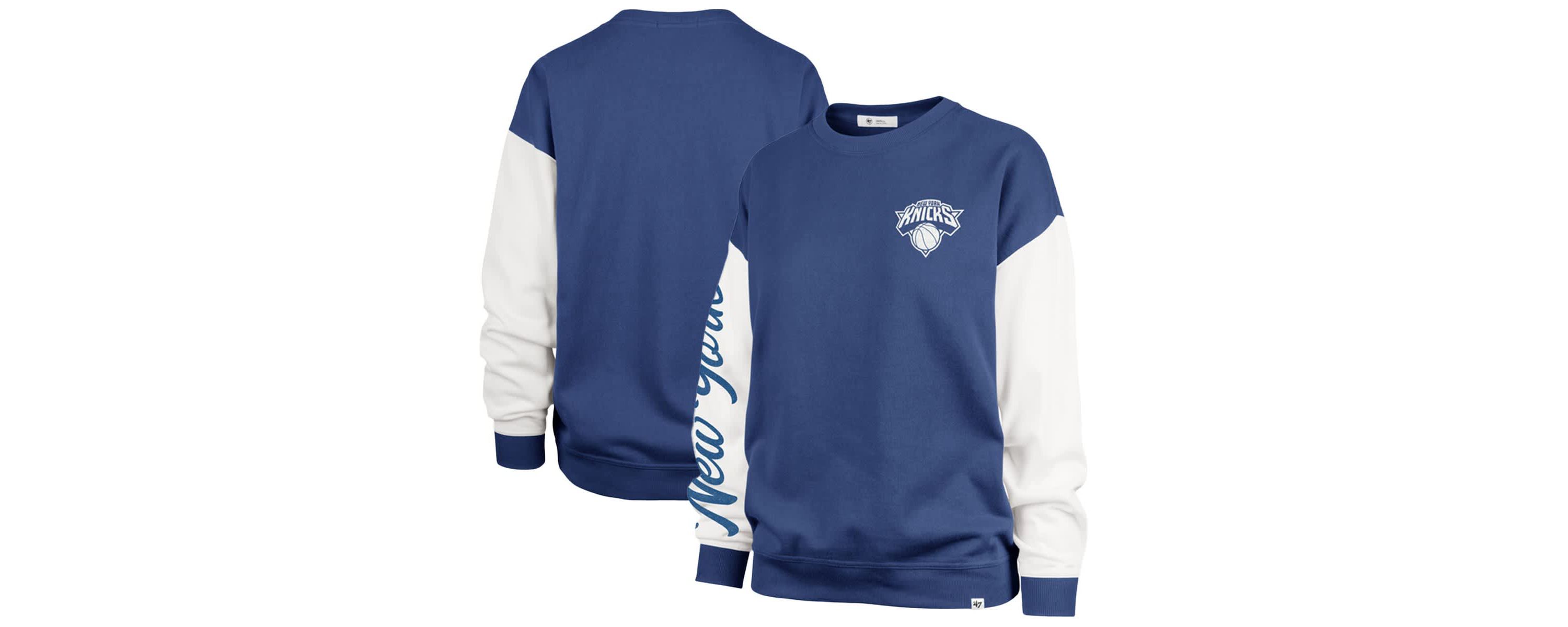 NBA New York Knicks Plus Size Oversized Rise Andie Pullover Sweatshirt
