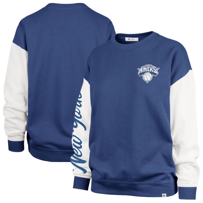 NBA New York Knicks Plus Size Oversized Rise Andie Pullover Sweatshirt