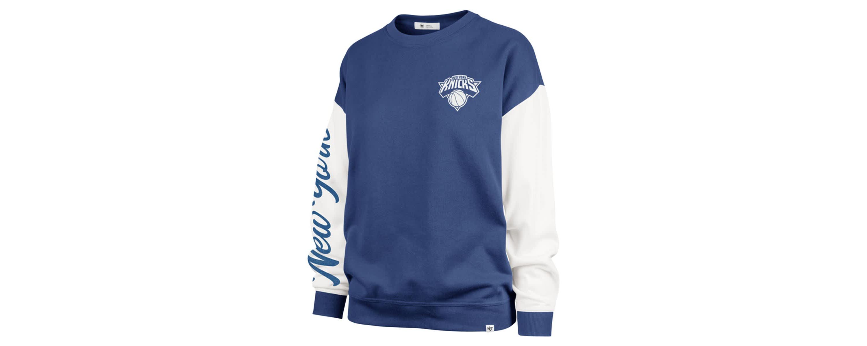 NBA New York Knicks Plus Size Oversized Rise Andie Pullover Sweatshirt