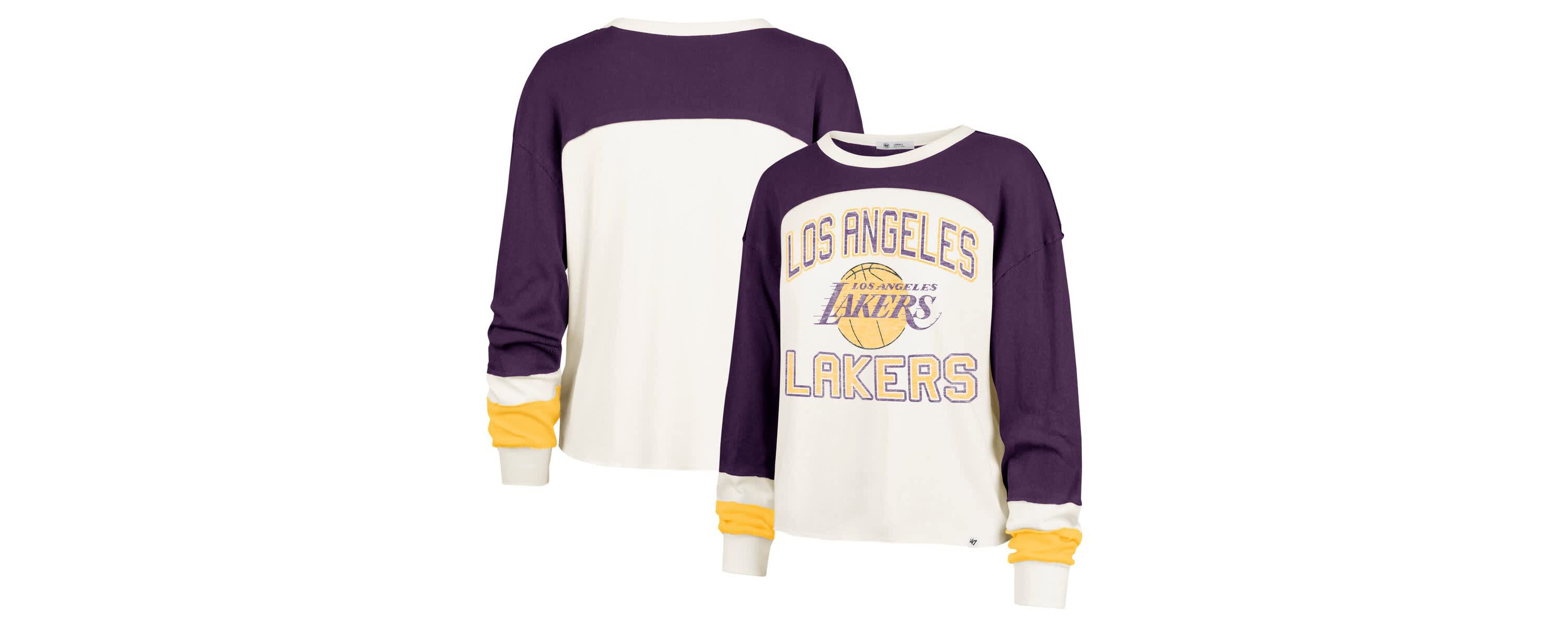 NBA Los Angeles Lakers Curve Raglan Long Sleeve T-Shirt