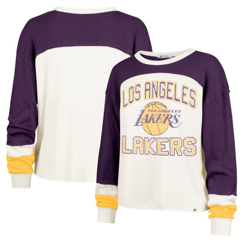 NBA Los Angeles Lakers Curve Raglan Long Sleeve T-Shirt