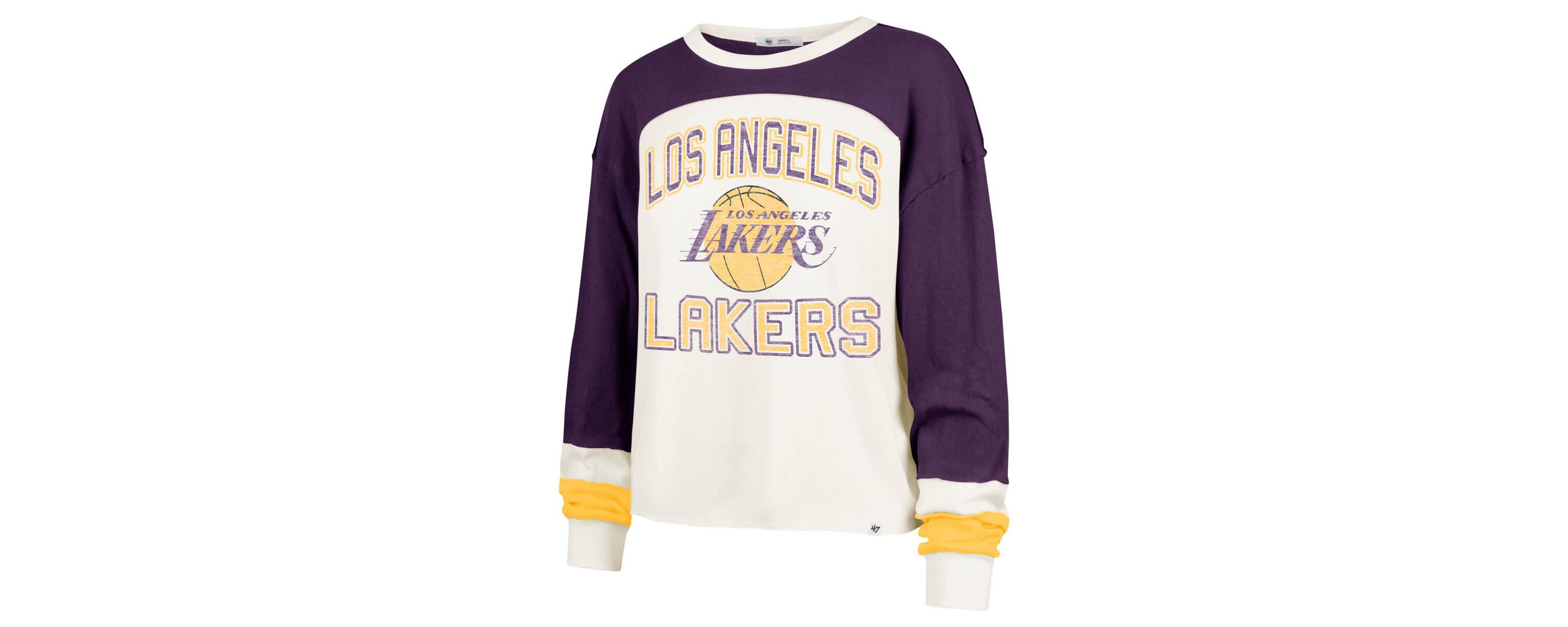 NBA Los Angeles Lakers Curve Raglan Long Sleeve T-Shirt