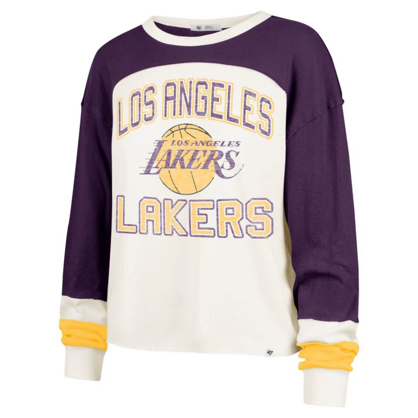 NBA Los Angeles Lakers Curve Raglan Long Sleeve T-Shirt