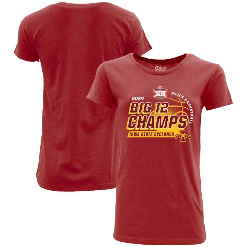 NCAA Iowa State Cyclones 2024 Big 12 Basketball Conference Tournament s Locker Room T-Shirt