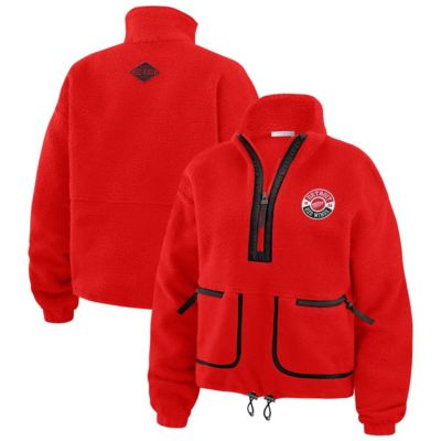 WEAR by Erin Andrews Women's NHL Detroit Wings Polar Fleece Half-Zip Jacket