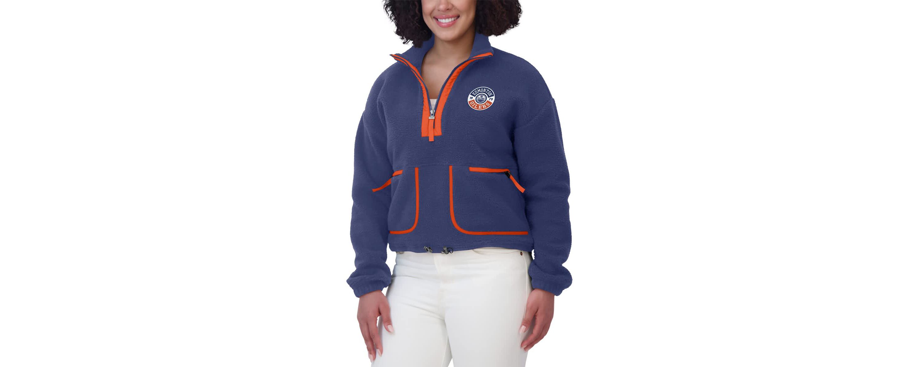 NHL Edmonton Oilers Polar Fleece Half-Zip Jacket