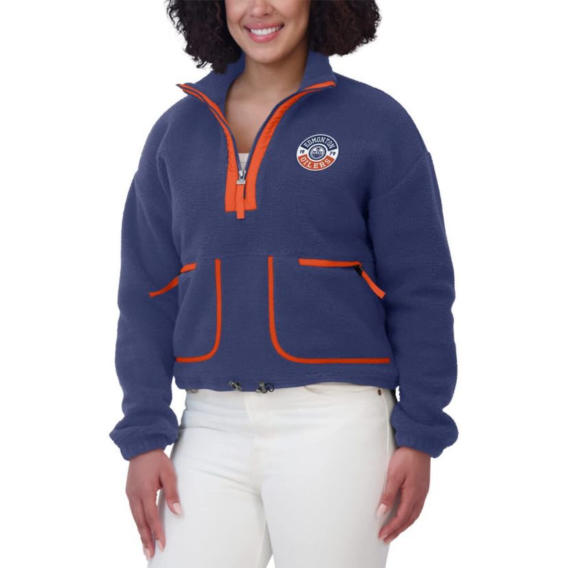 NHL Edmonton Oilers Polar Fleece Half-Zip Jacket