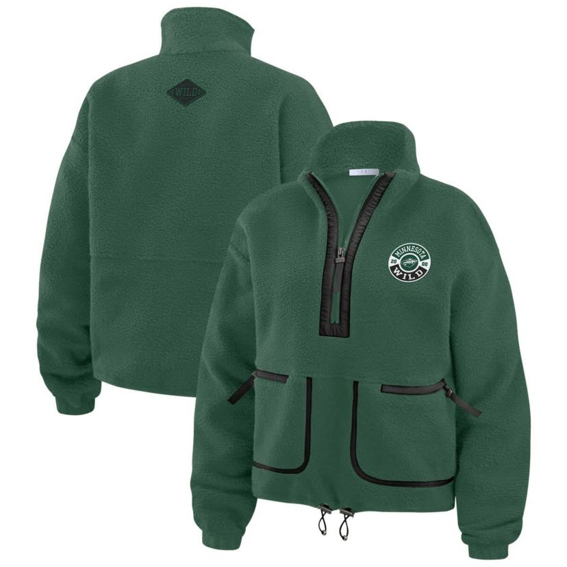 NHL Minnesota Wild Polar Fleece Half-Zip Jacket