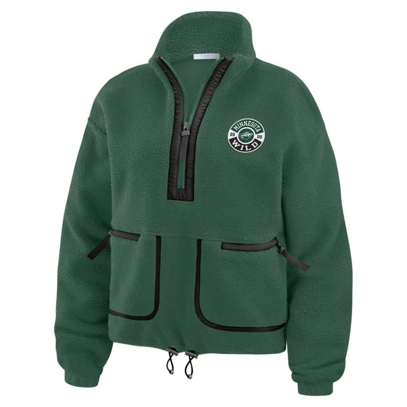 NHL Minnesota Wild Polar Fleece Half-Zip Jacket