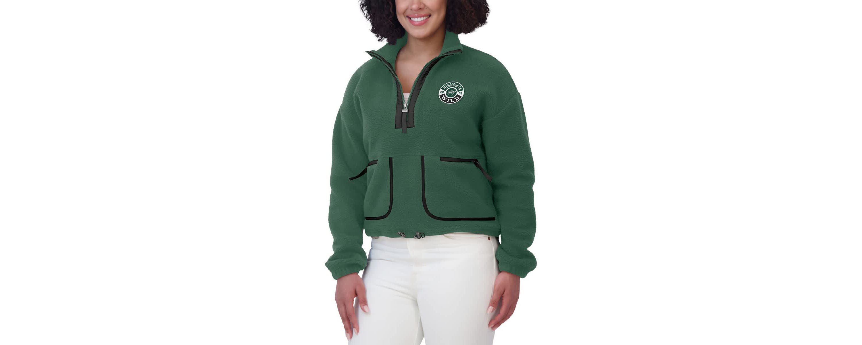 NHL Minnesota Wild Polar Fleece Half-Zip Jacket