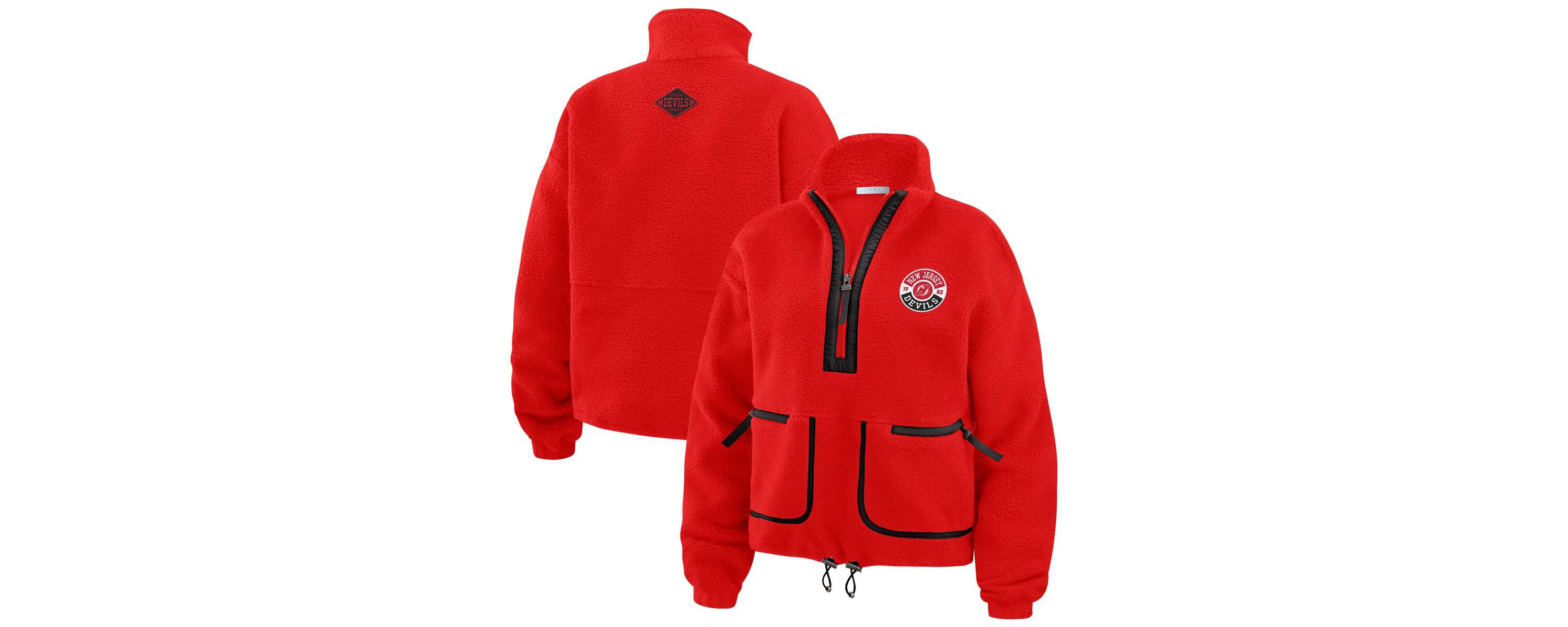 NHL New Jersey Devils Polar Fleece Half-Zip Jacket