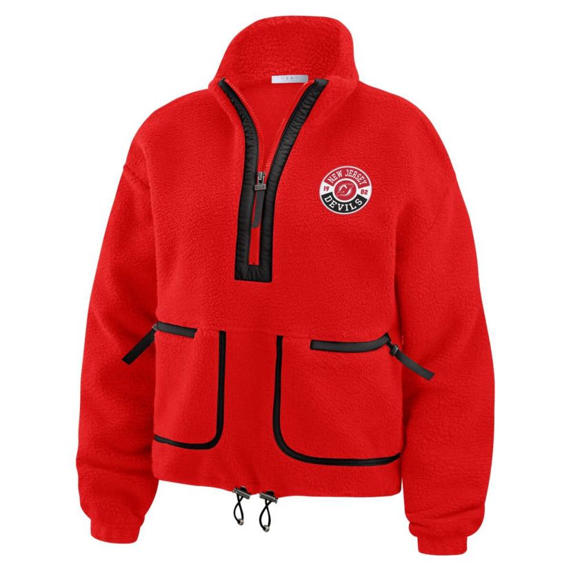 NHL New Jersey Devils Polar Fleece Half-Zip Jacket