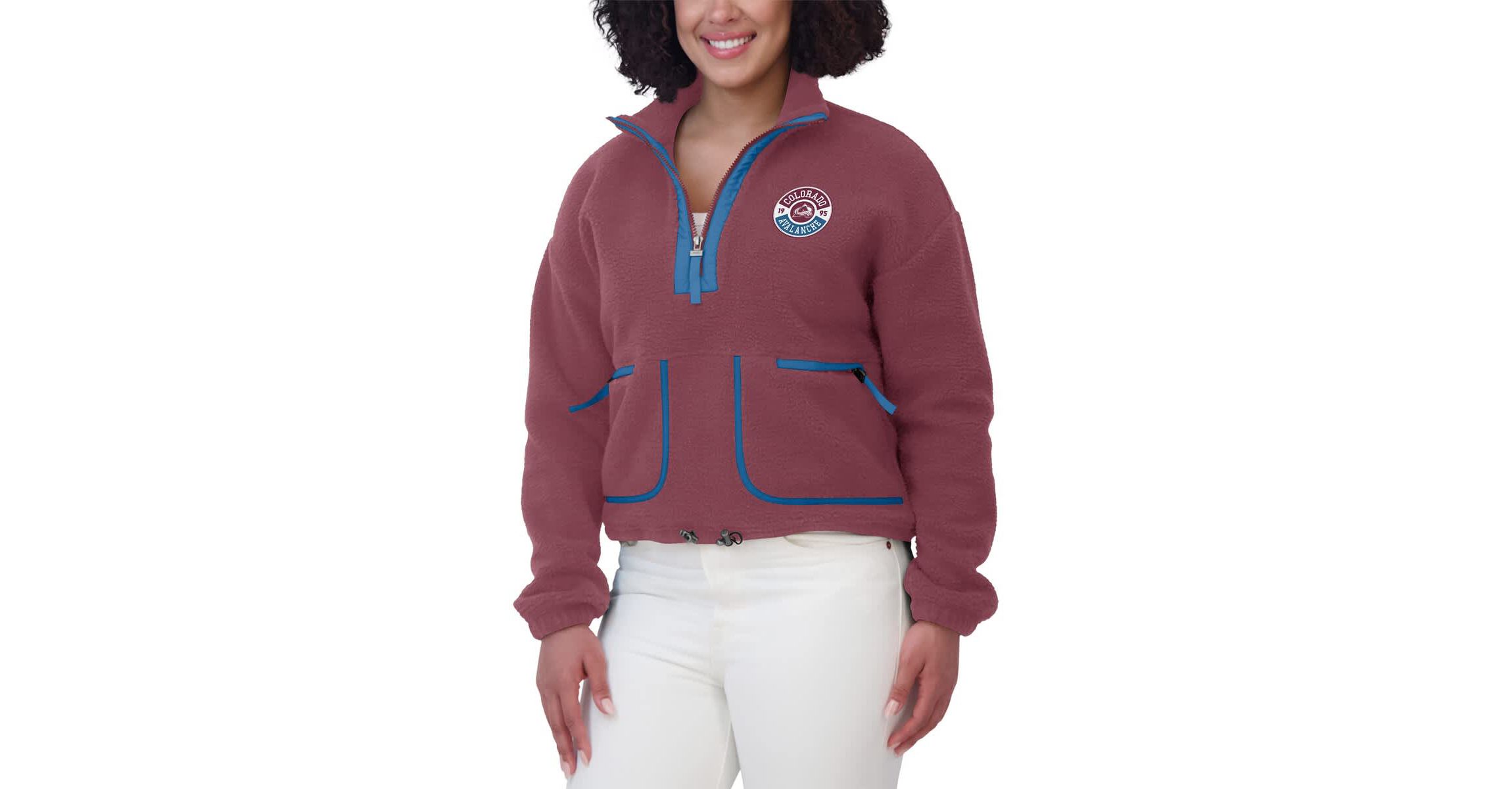 NHL Colorado Avalanche Polar Fleece Half-Zip Jacket