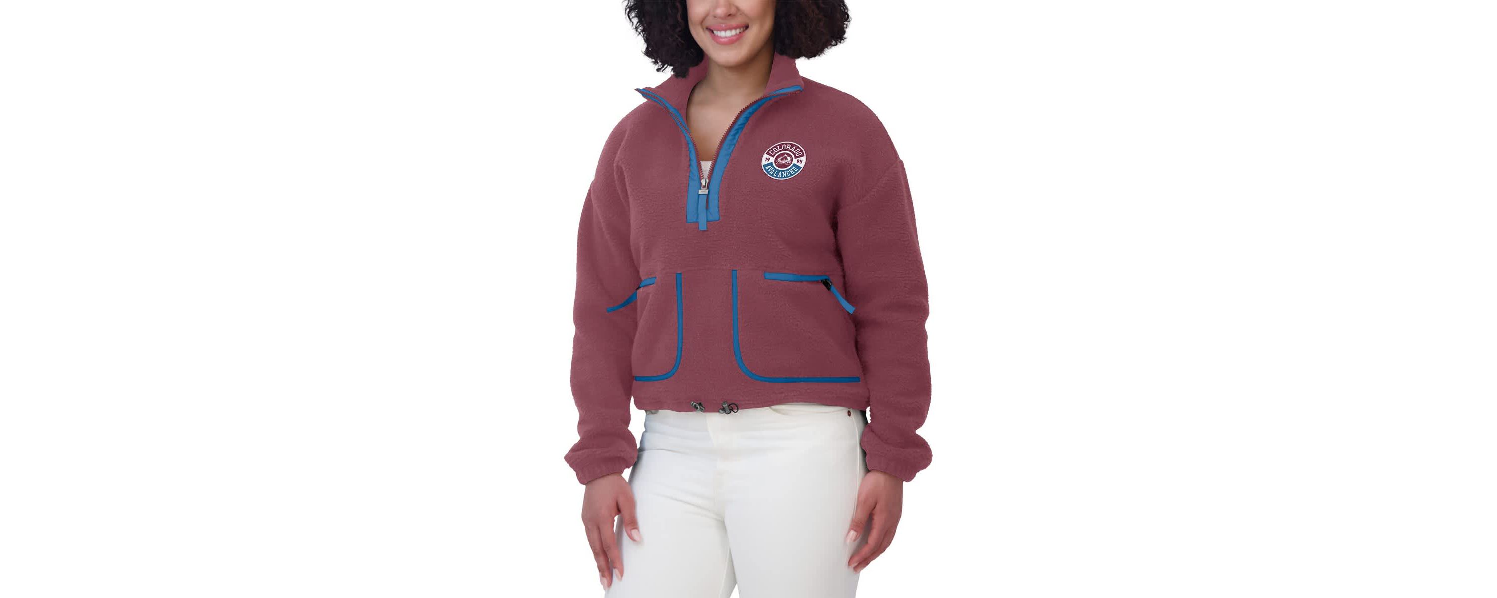 NHL Colorado Avalanche Polar Fleece Half-Zip Jacket