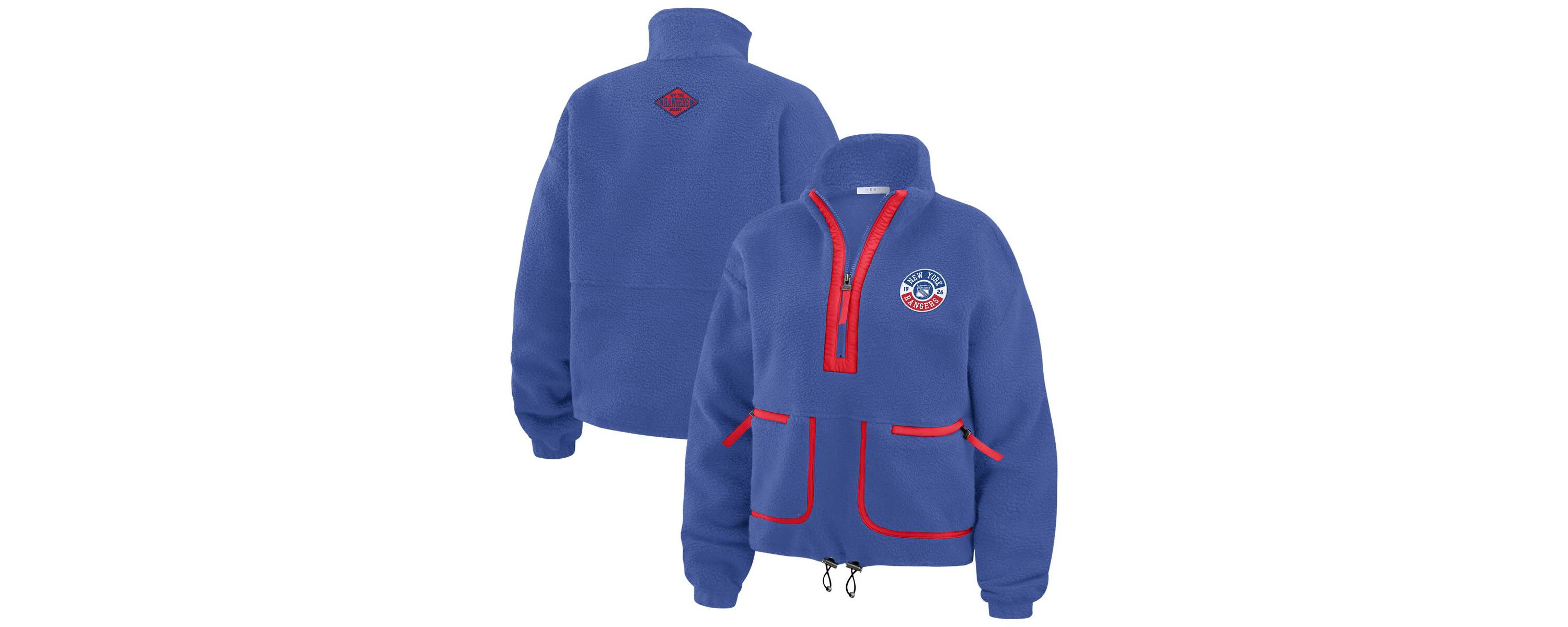 NHL New York Rangers Polar Fleece Half-Zip Jacket