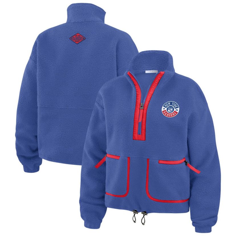 NHL New York Rangers Polar Fleece Half-Zip Jacket
