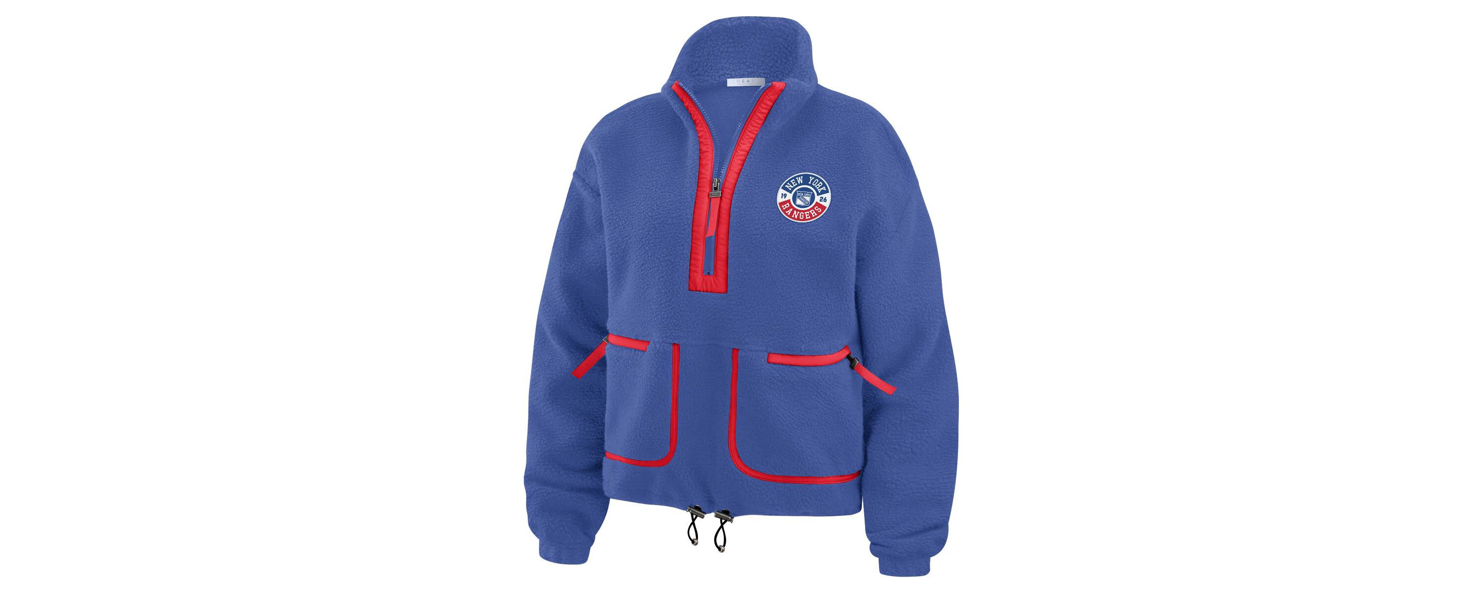 NHL New York Rangers Polar Fleece Half-Zip Jacket