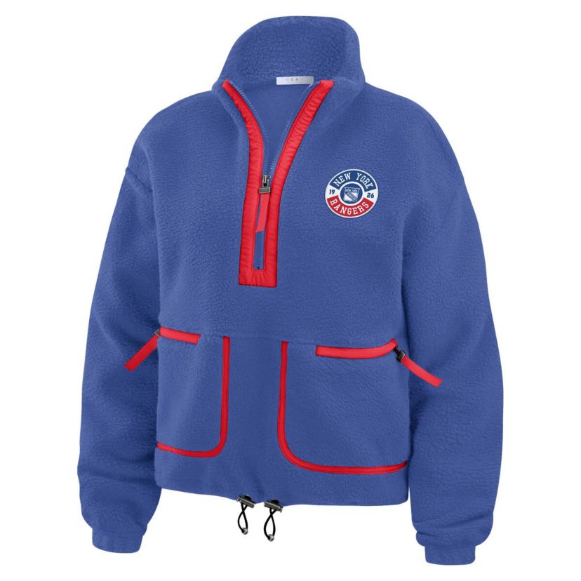NHL New York Rangers Polar Fleece Half-Zip Jacket
