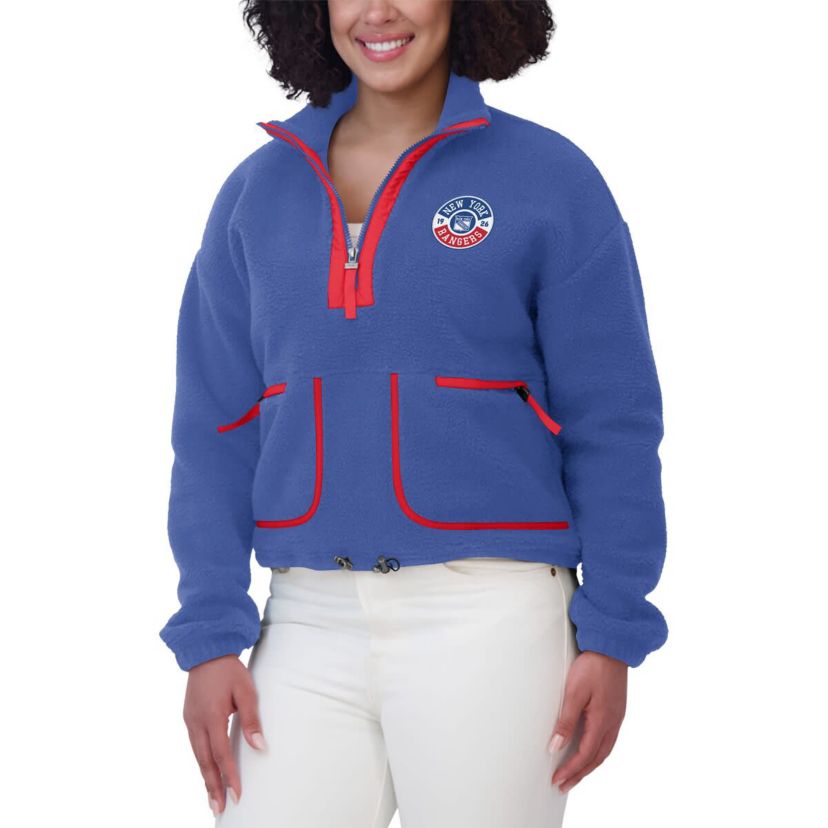 NHL New York Rangers Polar Fleece Half-Zip Jacket