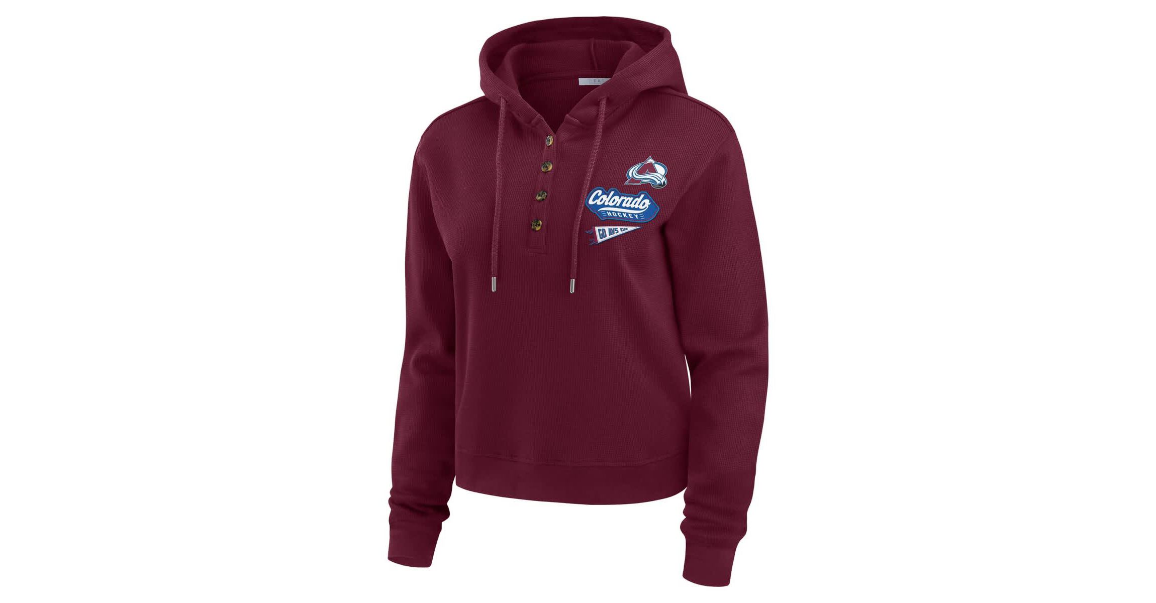 NHL Colorado Avalanche Waffle-Knit Pullover Hoodie