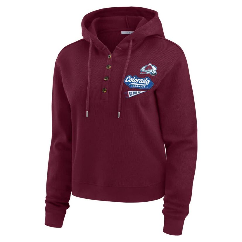 NHL Colorado Avalanche Waffle-Knit Pullover Hoodie