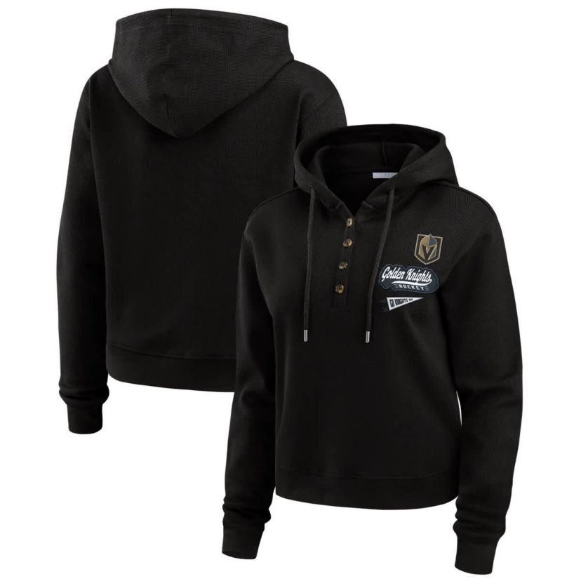 NHL Vegas Golden Knights Waffle-Knit Pullover Hoodie