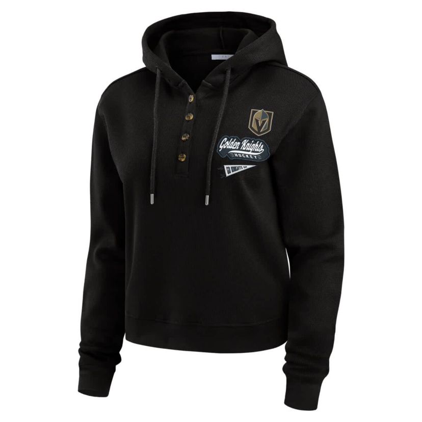NHL Vegas Golden Knights Waffle-Knit Pullover Hoodie