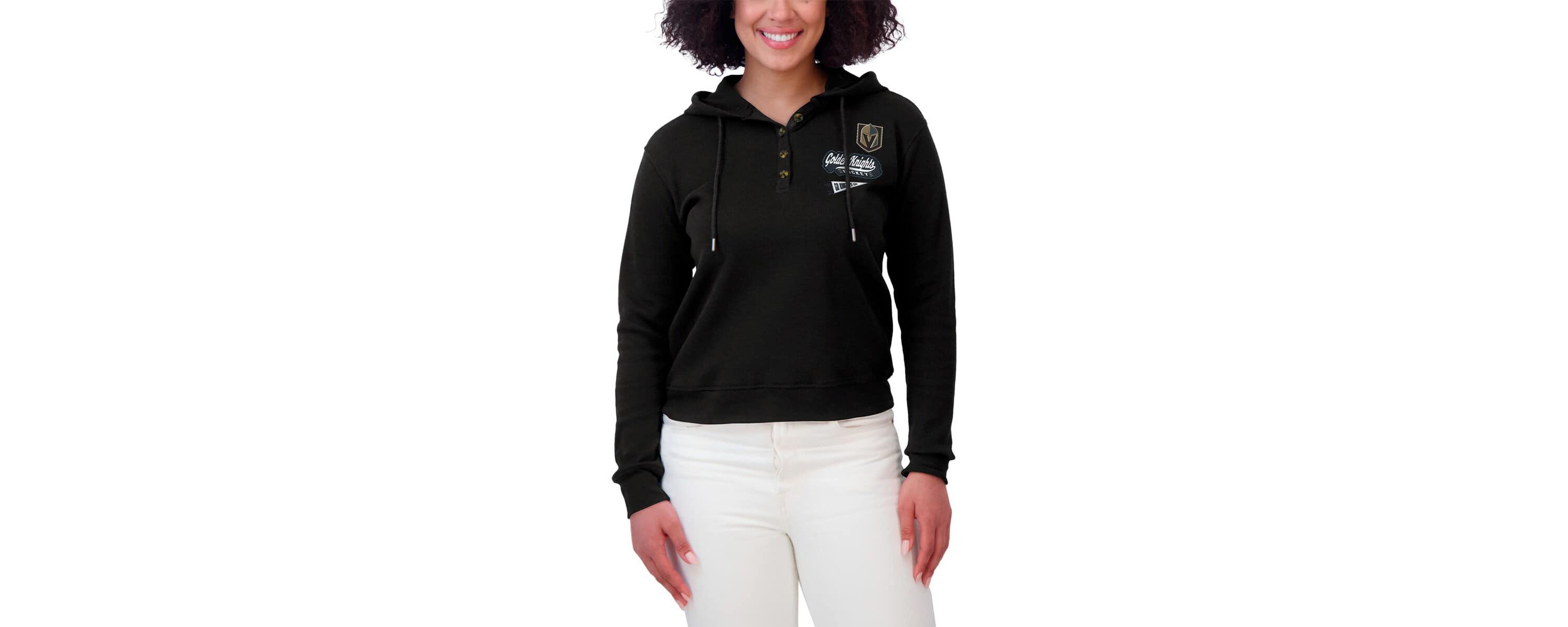 NHL Vegas Golden Knights Waffle-Knit Pullover Hoodie