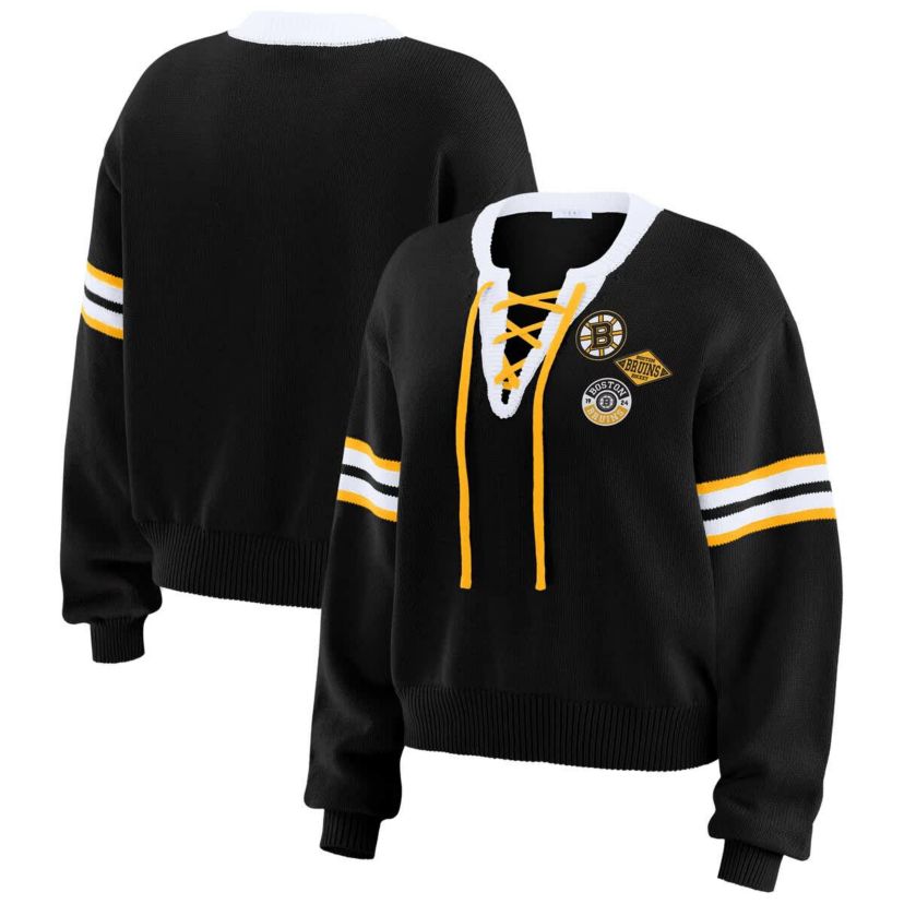 NHL Cropped Lace-Up Sweater