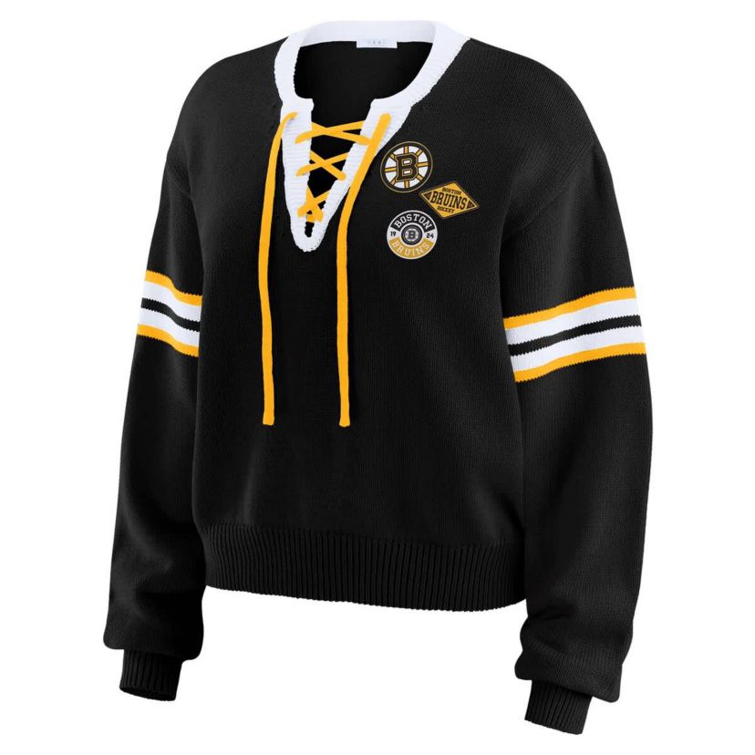 NHL Cropped Lace-Up Sweater