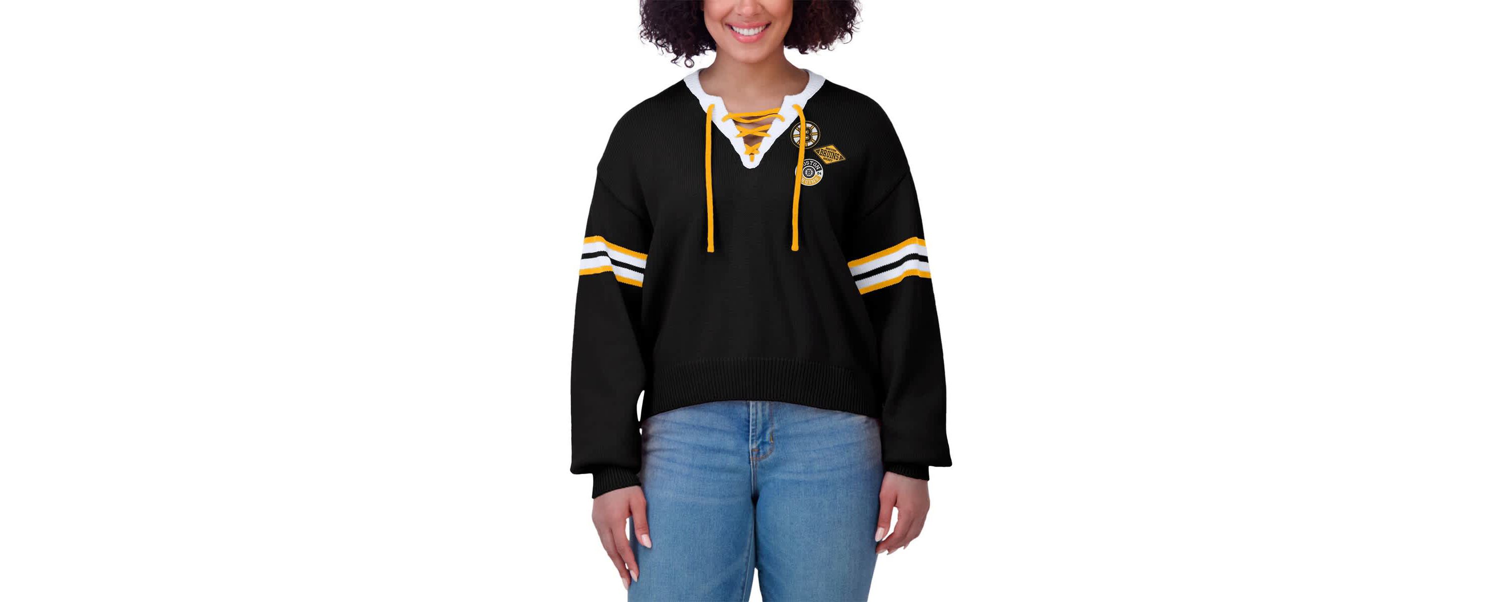 NHL Cropped Lace-Up Sweater