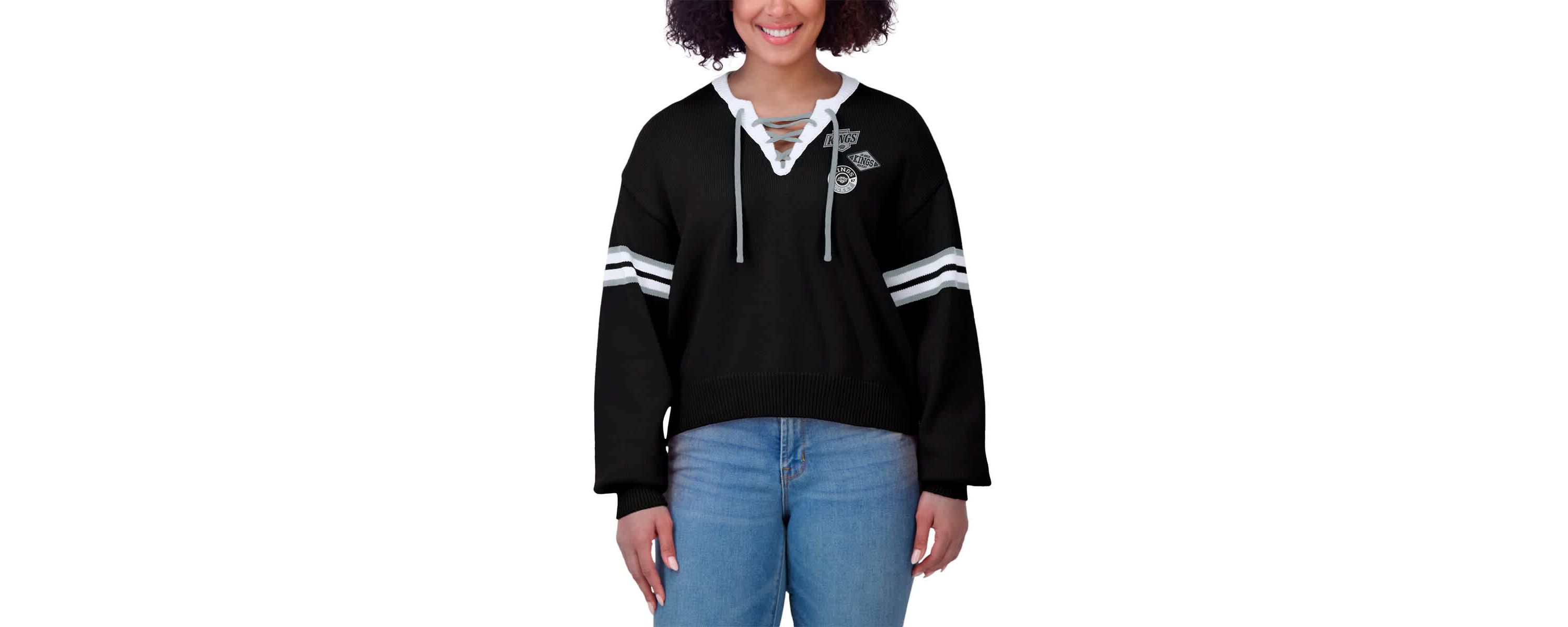 NHL Los Angeles Kings Cropped Lace-Up Sweater