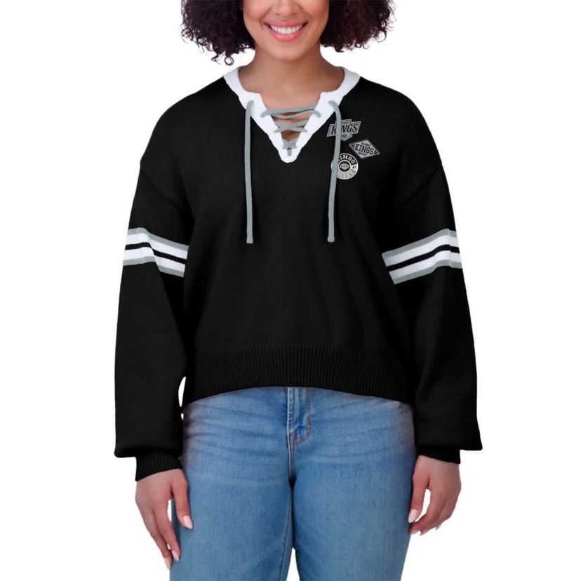 NHL Los Angeles Kings Cropped Lace-Up Sweater