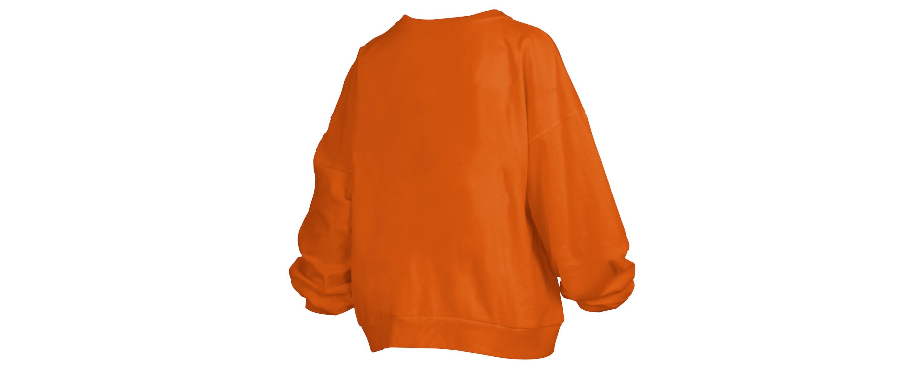 NCAA Texas Texas Longhorns Big Aug Script Janice Oversized Pullover Sweatshirt