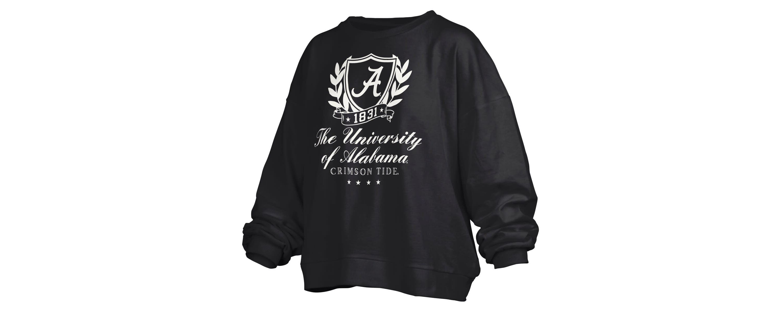 Alabama Crimson Tide NCAA Alabama Tide Big Aug Script Janice Oversized Pullover Sweatshirt