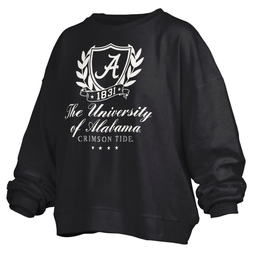 Alabama Crimson Tide NCAA Alabama Tide Big Aug Script Janice Oversized Pullover Sweatshirt