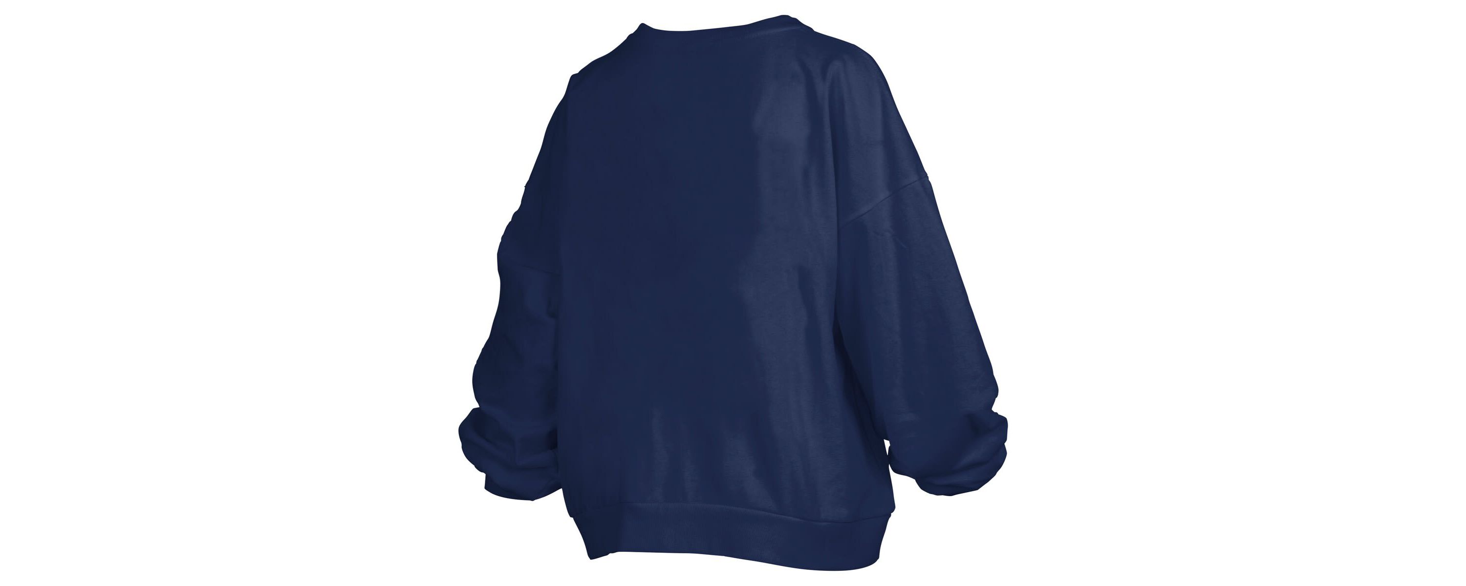 NCAA Michigan Wolverines Big Aug Script Janice Oversized Pullover Sweatshirt