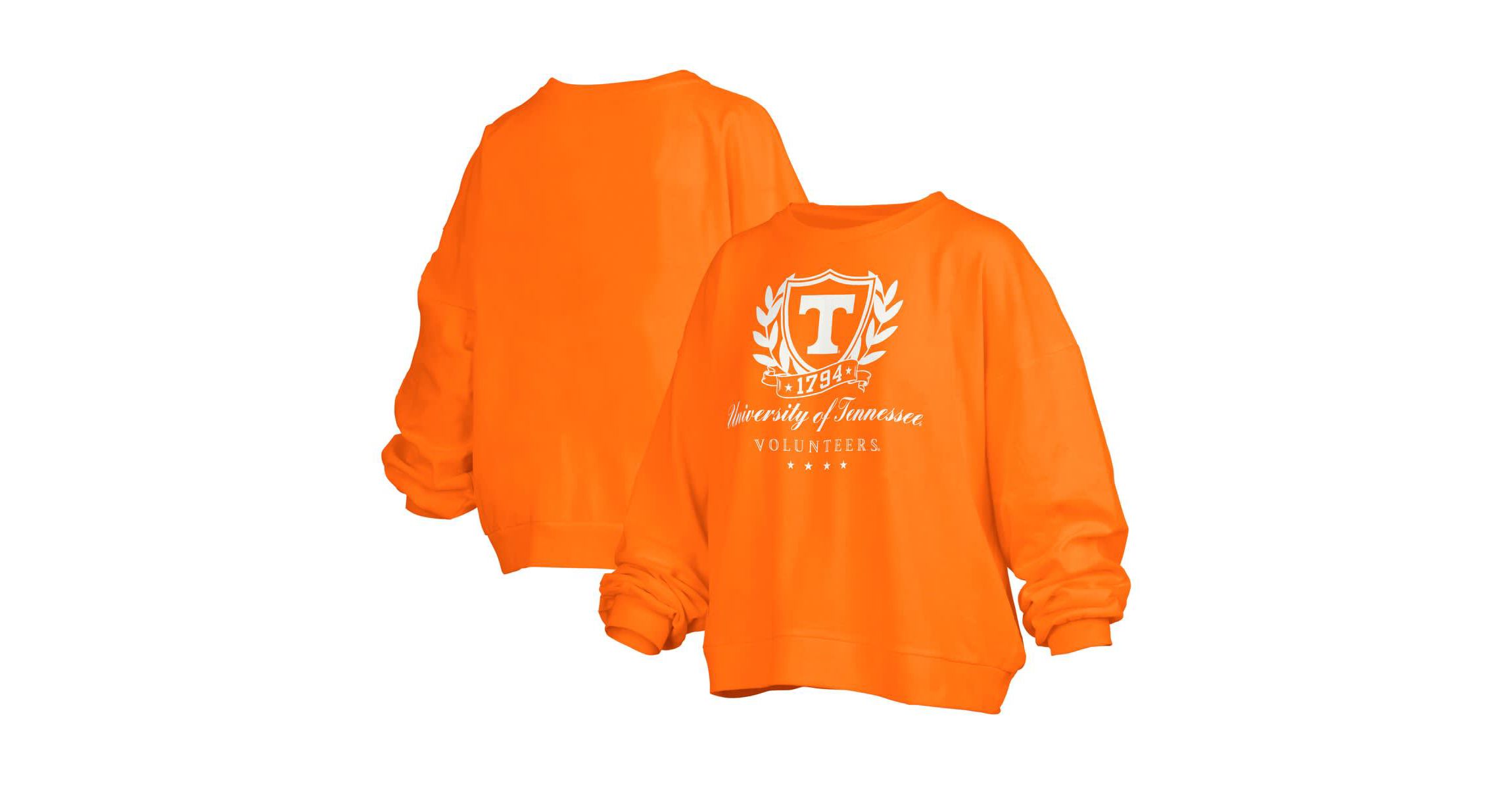 NCAA Tennessee Tennessee Volunteers Big Aug Script Janice Oversized Pullover Sweatshirt