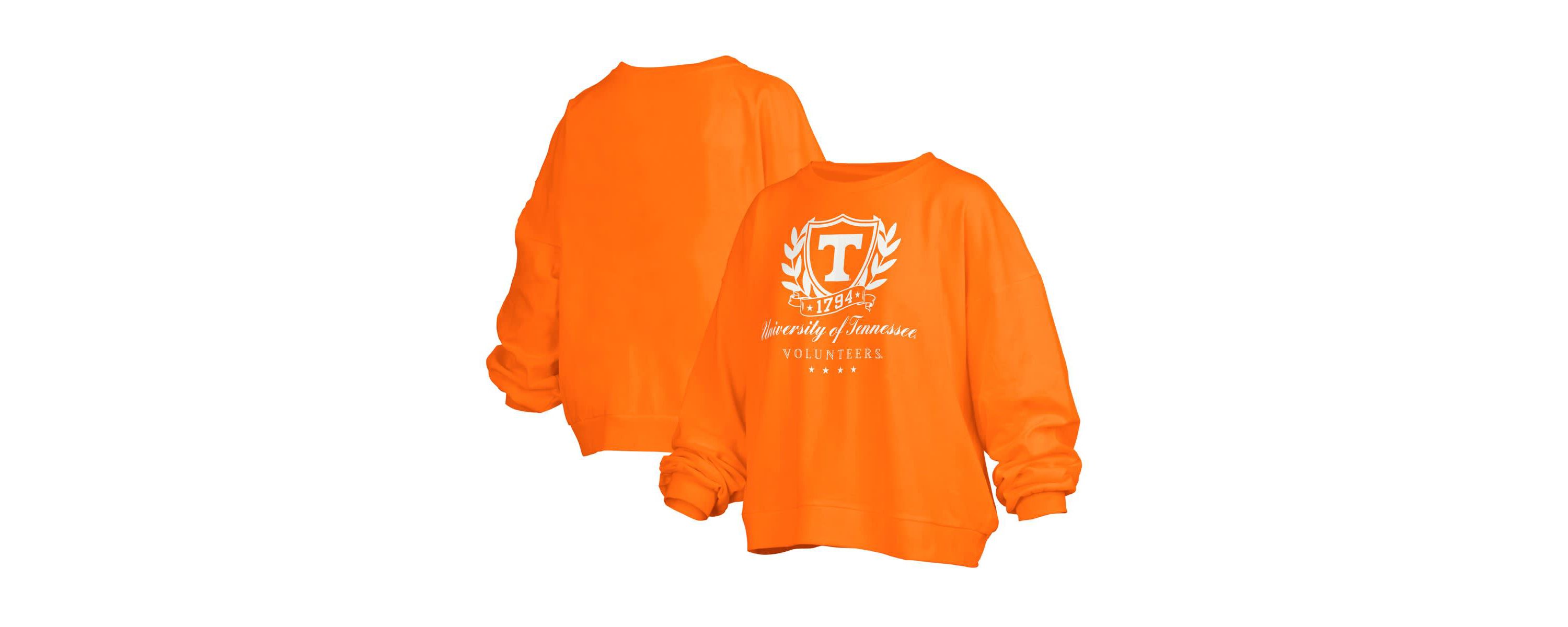 NCAA Tennessee Tennessee Volunteers Big Aug Script Janice Oversized Pullover Sweatshirt